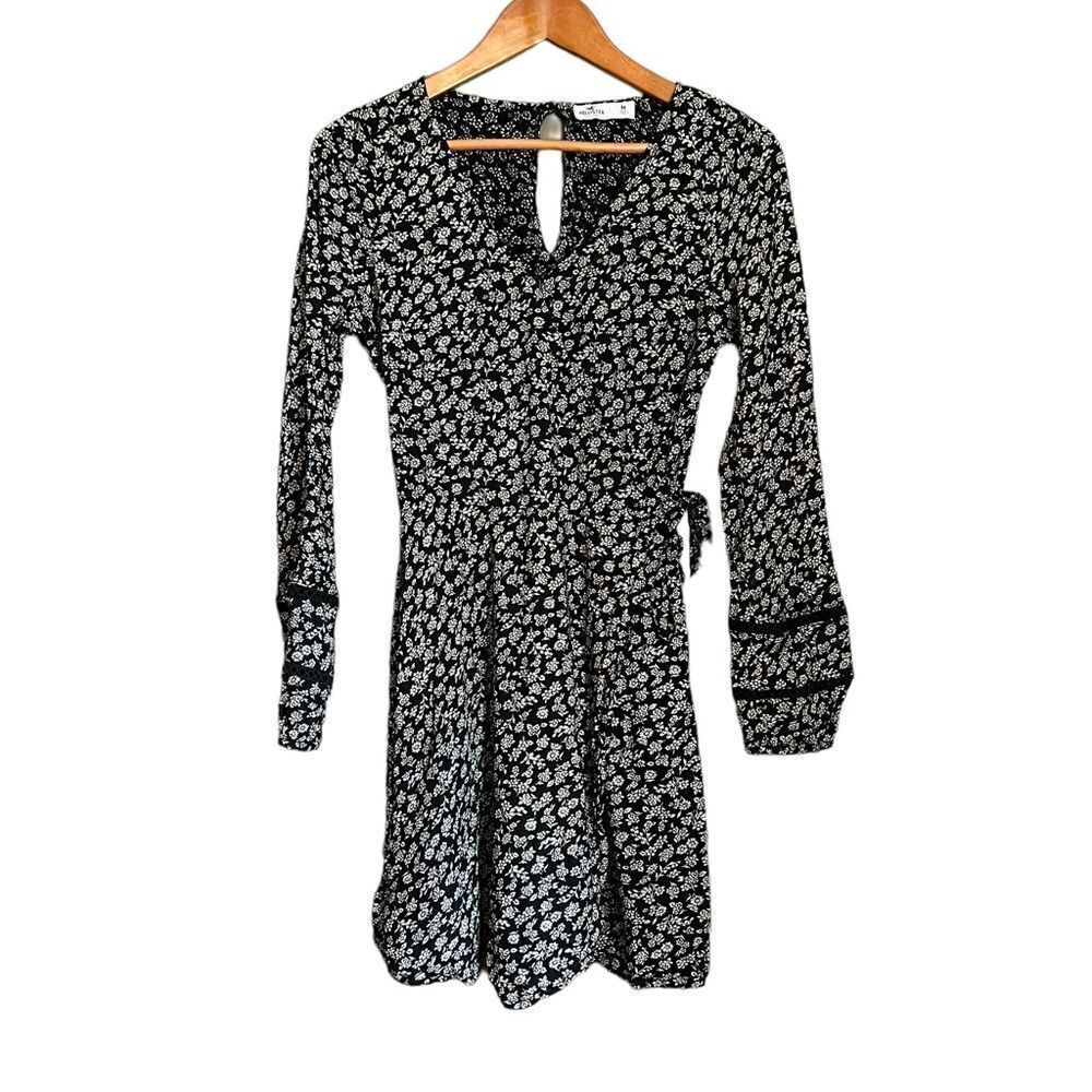 Hollister floral pattern faux wrap dress. Size medium